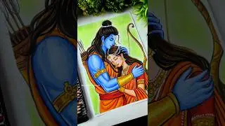 Ram Sita Drawing ❤️ Diwali Special Art ✍️❤️&zwj;🔥 Lord Ram & Maa Sita #shorts #diwali #siyaram #drawing