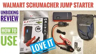Walmart UNBOXING & DETAILED REVIEW Schumacher 800-Amp Li-Ion Jump Starter SL1315 with USB Ports