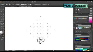 How to draw a rangoli by using adobe illustrator software for beginners / veni's rangoli