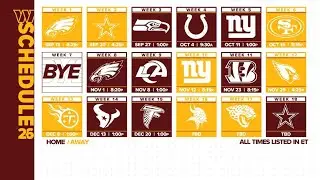 Commanders release full 2026 schedule