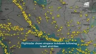 Flights vanish over Iran, Iraq, Jordan, and Israel