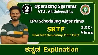 SRTF - Preemptive SJF ( cpu scheduling ) - one shot | Operating Systems