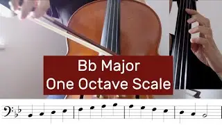 How to play B flat Major Scale on Cello (One Octave)