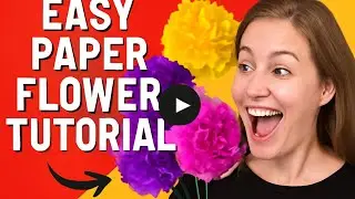 Making easy paper flowers step by step ||💐 Crepe paper Flower || DIY