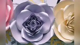 Unicorn paper flowers wall decor 🦄 unicorn Party ideas ⭐️ birthday Party ⭐️ paper flower