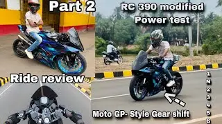 KTM rc 390 modified with moto GP-style gear shifting | ktm rc 390 modified with akrapovic exhaust 💥