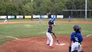 Base hit off of the machine