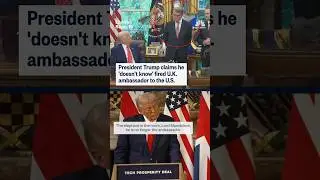 President Trump claims he 'doesn't know' fired U.K. ambassador to the U.S.