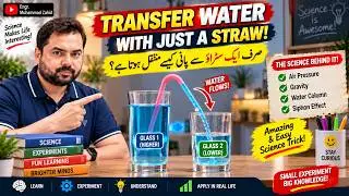 Mind-Blowing Trick: How to Transfer Water Between Glasses Using Just a Straw! 🌊🍹