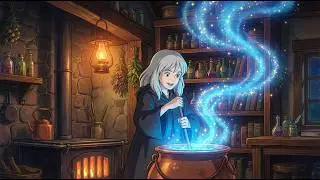 The Sunset Witch's Garden: Harvesting Magic & Brewing Glowing Potions | Ghibli Aesthetic