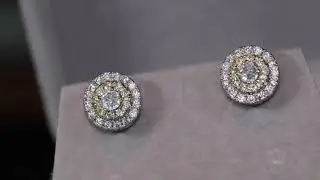 iced out yellow diamond ear studs, Womens yellow diamond earrings, mens yellow diamond ear studs,