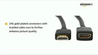 AmazonBasics 3 Feet High Speed HDMI Male to Female 2.0 Extension Cable//Amazon//Amazon's Choice