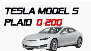 Tesla Model S Plaid &ndash; 0&ndash;200 km/h Acceleration!  #tesla #teslamodels #plaid #acceleration