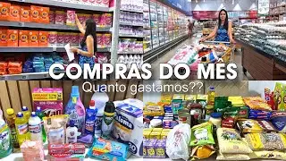 COMPRAS DO M&Ecirc;S FEVEREIRO NO ATACADISTA | QUANTO GASTAMOS?? MOSTREI TUDO!!