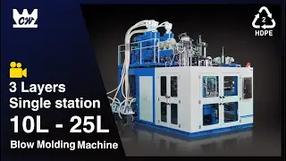 3 Layers Single Station Blow Molding Machine with Auto Deflashing 24-013