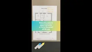 Progetto di ristrutturazione di un appartamento di 90 mq a Porto Recanati