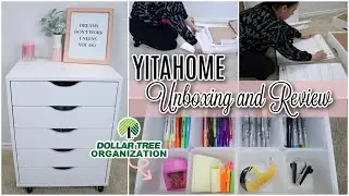 📦 Распаковка и обзор комода YITAHOME с 5 ящиками // Хранение в домашнем офисе // Организация Dollar Tree