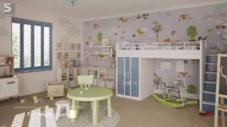 Full Height Child's Bedroom Shutters from S:CRAFT