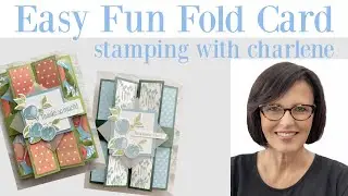 Складные открытки Easy Fun #easyfunfoldcards #funfoldcardideas #stampingwithcharlene #funfolds #easycards