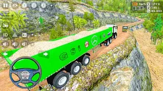 Big Signa Tipper Truck Driving Heavy off Road map drive gameplay bus Simulator indonesia