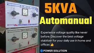5 KVA Auto Manual Stabilizer for Home 🏠& Office | Manual 50V+ | Auto 90V+ | ⚡Power Solution