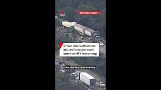 M1 truck crash bringss traffic to a stand still