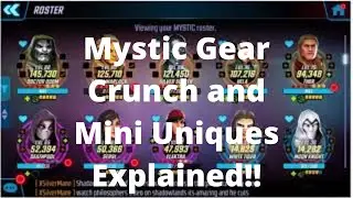 Mystic Gear Crunch - Marvel Strike Force - Mini Uniques explained for Mystics and ShadowLands - MSF!