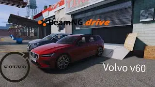 Driving the Volvo v60 in BeamNG 