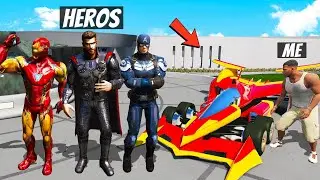 I Stole IRON MAN, THOR & CAPTAIN AMERICA's SUPERCAR in GTA 5!