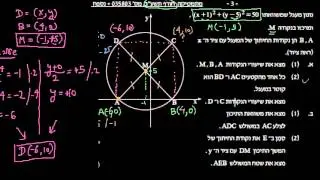 שאלון 803: גיאומטריה אנליטית, המעגל / תשע