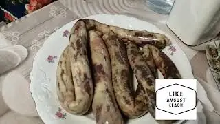 КУМЫКСКАЯ КУХНЯ.СОХТА ИЧЕК ХИНКАЛДА ИЛИ ТОНКИЙ ХИНКАЛ С ДОМАШНЕЙ КОЛБАСОЙ -