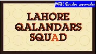 Lahore Qalandars PSL 2018 Squad