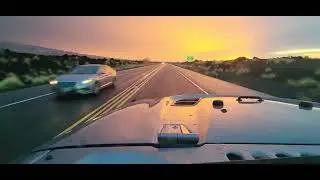 driving into the sunset Hawaii