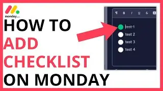 How to Add a Checklist on Monday.com [QUICK GUIDE]