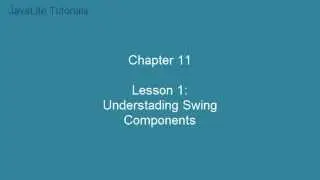 Chapter 11 (Lesson 1: Understanding Swing Components)