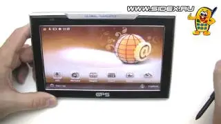 Sidex.ru: Видеообзор GPS навигатора Global Navigation GN7000 (rus)