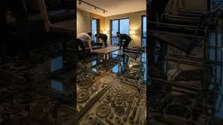 NSANE Room Transformation with Luxury Epoxy Floor #shorts
