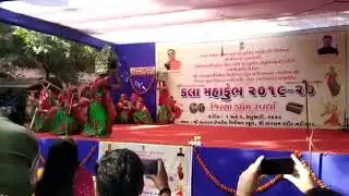 Dhruvi and her group Garba Performance at District Level Kala Mahakumbha 2020