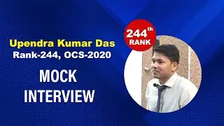 Upendra Kumar Das, Rank-244, OCS 2020 | Vajirao IAS Academy