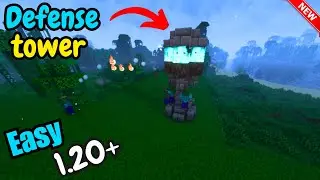 How to build Snow Golem Defence Tower Minecraft | Snow Golem Defence Tower tutorial 1.20+