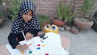 My Daughter&rsquo;s First Fabric Painting | Cute DIY Shirt Design|| #painting #diy #viral 