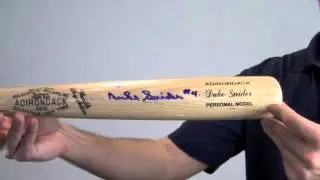 Duke Snider Signed Blonde Adirondack Bat - SM Holo