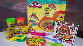 Пицца из пластилина Плей ДО Play-Doh Видеообзор набор Pizza Pаrty