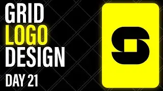How to create a LOGO with grid system in ILLUSTRATOR day 21