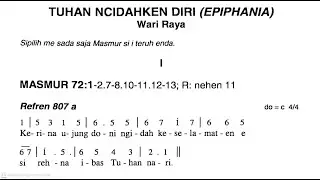[Bahasa Karo] Minggu, 4 Januari 2026 - WARI RAYA TUHAN NCIDAHKEN DIRI  - Masmur Pengaloi - Tahun A