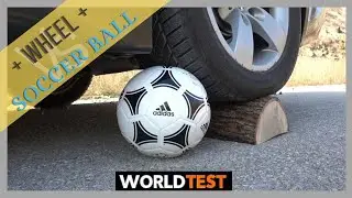 How destroy objects with a car | Soccer ball vs wheel | Top Wheel Destroying Objects videos