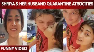 Actress Shriya Saran & her husband unlimited fun at home | Funny Video | Cute Moments