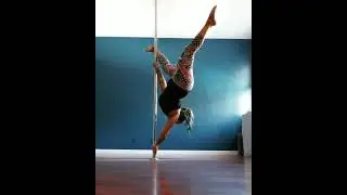 Lifting into an Extended Butterfly Trick | Pole Dance  Balance and Flexibility. Contortion. Strength