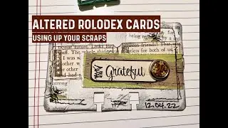 Altered Rolodex cards (Art Journaling) - Using up Scraps for Quick Art Journaling Projects