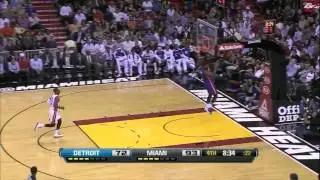 Andre Drummond Steals Dwyane Wade Ball & Fastbreak dunk